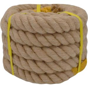 Twisted Manila Rope (1.5 Inch x 20 Feet) Natural Jute Thick Hemp Rope for Docks, Railings, Climbing, Landscaping, Decorating