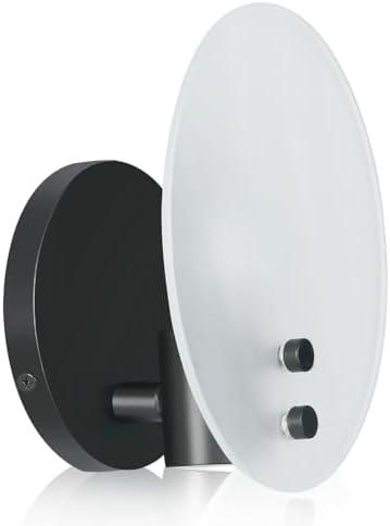 Pirxxiy Modern Soft Black Wall Sconces, Room Decor Wall Light Fixture with Oval Style Frosted Glass Shade, Bedroom Decor Wall Mount Light, Wall Lamp for Bedroom,Living Room, Bedside, Bathroom