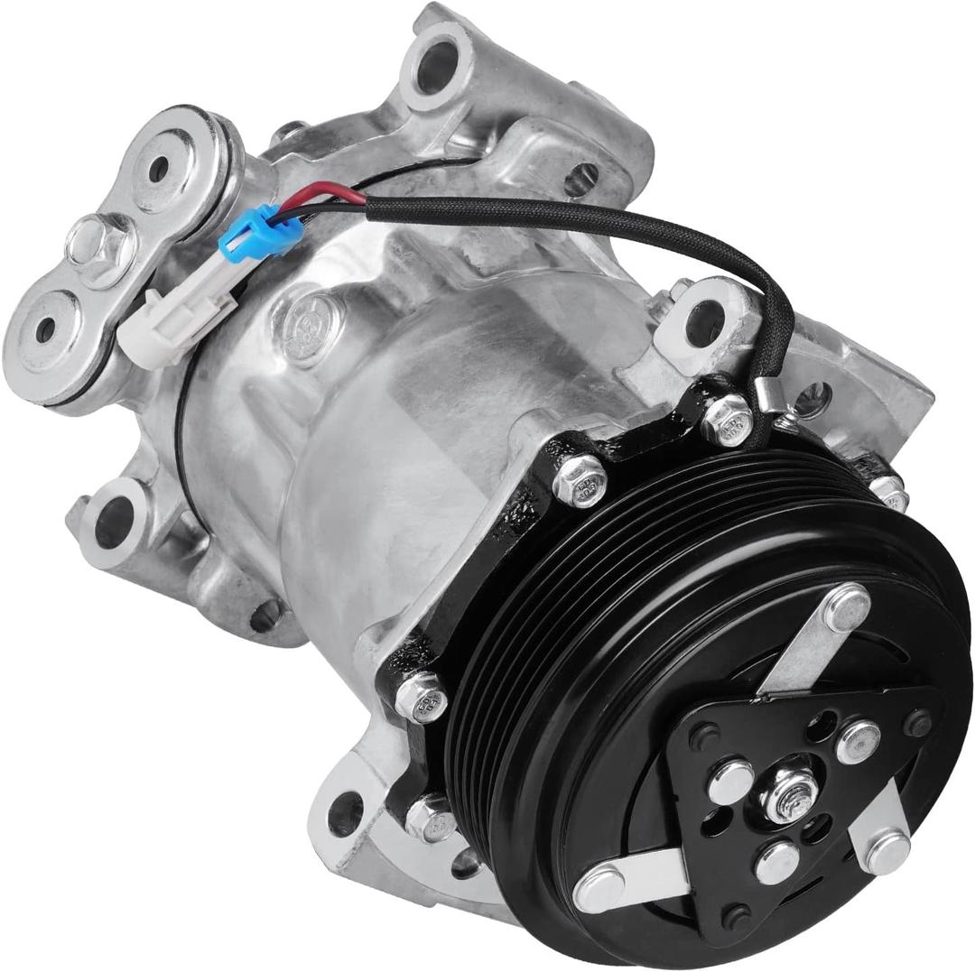Air Conditioning Compressor with A/C Clutch for 96-00 Chevy Blazer Silverado Tahoe GMC Yukon Jimmy C1500 C2500 C3500 C35 K1500 K2500 K3500 P30 S10 Pickup Suburban Sonora, Isuzu Hombre