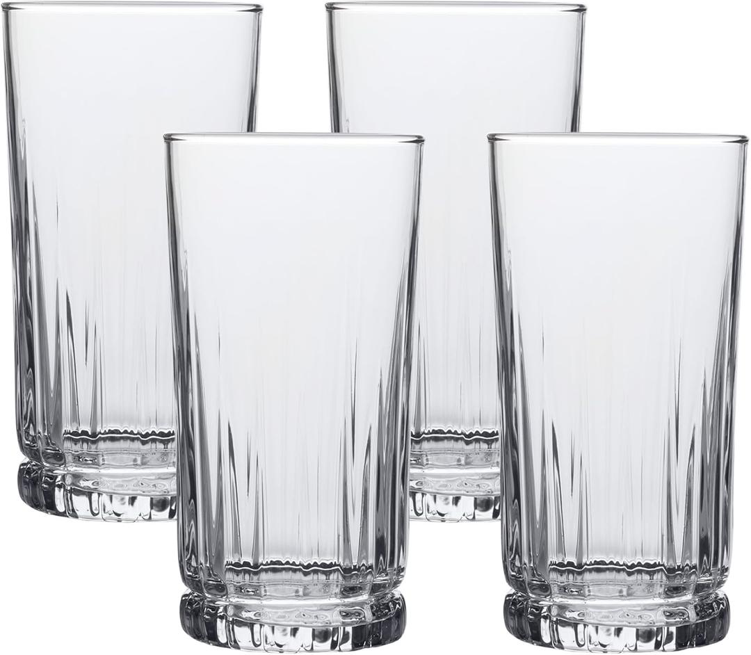 Anchor Hocking Aniston Drinking Glasses (4-Pieces, 15-ounce, dishwasher safe)