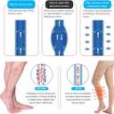 Medical Compression Pantyhose for Women & Men, 20-30mmHg Graduated Support Tights, Opaque Footless High Waist Tights, Graduated Tights for Varicose Veins, Edema, Deep, Thrombosis , During