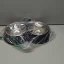 Dog Bowls Large Double Dog Water and Food Bowls Stainless Steel Bowls with Non-Slip Resin Station, Pet Feeder Bowls Food Dish for Small Medium Large Dogs Cats (Black)