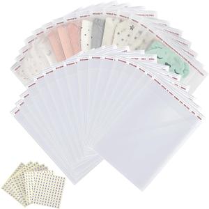 14 x 20 inches Large Resealable Cellophane Bags 300 pcs, Self Sealing Clear Bags for Packaging Products Self-adhesive Plastic Cello Bags for Clothes, T-shirts, Pants, Arts, Crafts, Gift Wrapping Bulk