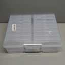 novelinks Transparent 4" x 6" Photo Organizers and Photo Storage Box with Handle, 16 Inner Photo Cases, Portable Picture Organizers & Photo Storage Containers (Clear)