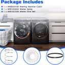 2 x WH01x27538 Washer Drive Belts & WH05x24185 Washing Machine Clutch & WH01x24434 Washer Spring Fits For Ge Hotpoint Clothes Washer Washing Machine Parts Replaces 4588013 Ap5993402 PS/EAP11729473