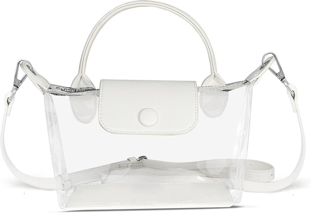 Clear Stadium Bag, Small Crossbody Bags, PVC Handbags, Clear Bag for Concerts, Sports Event