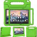 RTOBX Kids Case for 10 Inch Tablet(13th/11th Generation, 2023/2021 Release) - Durable Shockproof Protective Cover with Screen Protector for 10/10 Plus/HD 10 Tablet, Not for iPad Samsung Tablet, Green