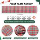 B-COOL Checkered Table Runner Fabric - Rectangle 13x108 Inch Classic Gingham Buffalo Plaid Table Cloth for Indoor Outdoor Use Table Cover for Kitchen BBQs Christmas Parties,2 Packs