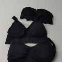 Womens Sports Bras, Yoga Comfort Seamless Stretchy Sports Bra for Women 3 Pack (Medium, Black)