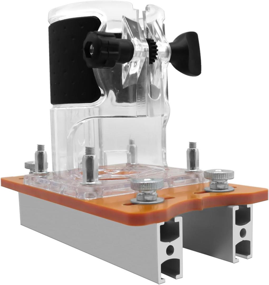GOTOTOP Router Base Wood Trimmer Router Base, 2 in 1 Compact Wood Palm Router Base Router Slotting Bracket for Wood, Plastic Boards, for Cabinet Closet