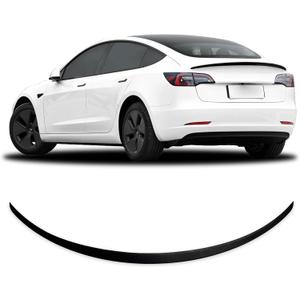 Spoiler Fit for Tesla Model 3 2017-2023, ABS Material OEM Original Rear Spoiler Wing Rear Trunk Lip, Matte Black Sporty Appearance Tesla Model 3 Accessories