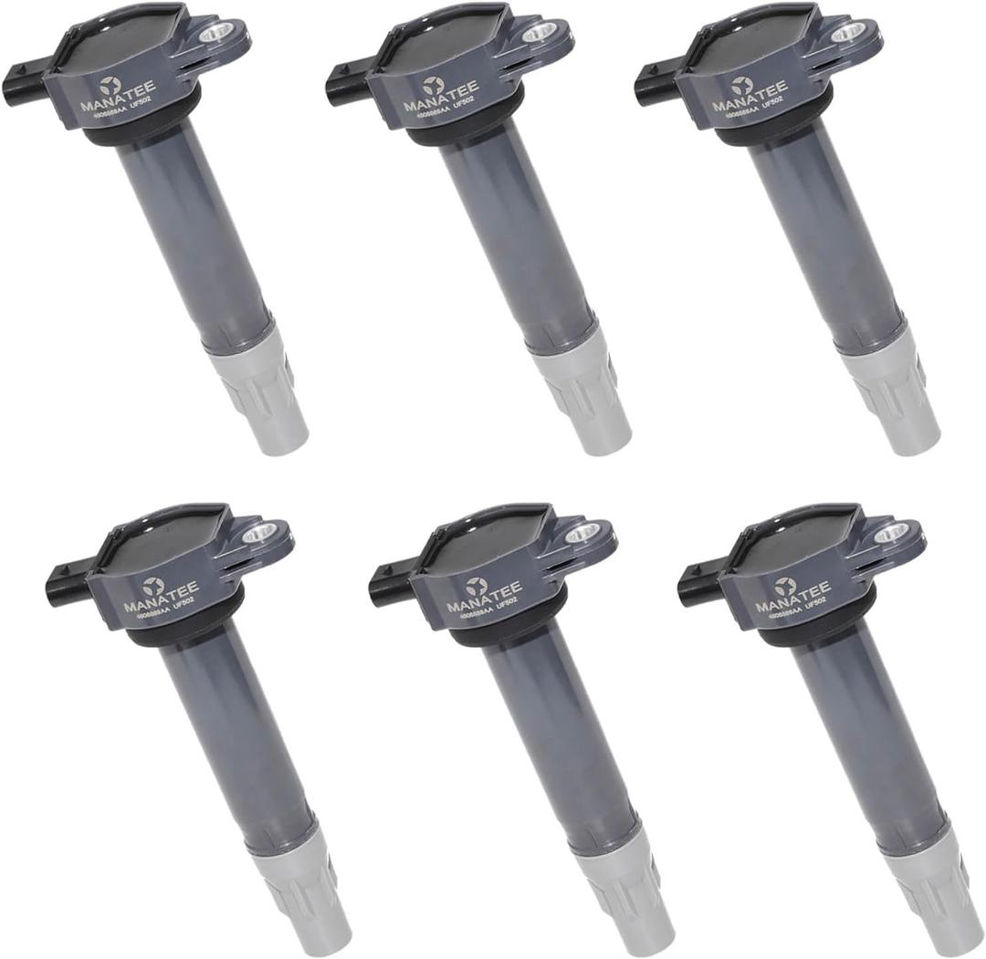 MANATEE 4606869AA Ignition Coil Pack Compatible with Dodge Charger Nitro Magnum, Chrysler 300 Sebring Pacifica Town & Country 2.7L 3.5L 4.0L V6 2006-2011, 04606869AB UF502 Set of 6