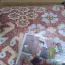 8x10 Boho Machine Washable Low Pile Area Rugs for Living Room Orange