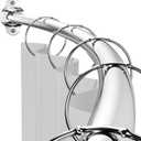 Mcrbeay Curved Shower Curtain Rod, Adjustable 40-72 inches Extra Wide Curved Shower Rods for Bathroom, Stainless Steel Round Shower Curtain Rod for Bathtub, Rustproof, Silver