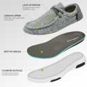 OrthoComfoot Women's Orthopedic Lace Up Shoes, Comfortable Arch Support Shoes for Plantar Fasciitis, Ultralight Walking Loafers for Heel and Foot Pain Relief (Gray)