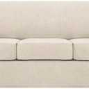 Turquoize 4 Piece Sofa Covers for 3 Cushion Couch Sofa Slipcover Soft Couch Cover for Dogs Washable Furniture Cover with 3 Individual Large Cushion Covers Feature Fabric (Large Sofa, Biscotti Beige)