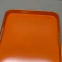 Omuriko Orange Square Decorative Tray with Handles, 13"*13" Versatile Serving Tray for Coffee Table, Ottoman, Ideal for Serving, Displaying, Organizing