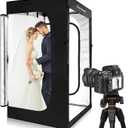 Photo Studio Light Box, 47"x39"x78" Professional Dimmable Shooting Tent Kit with 640 LEDs Lights & 3 Kinds Double-Sided Color Backgrounds for Large Product Photography