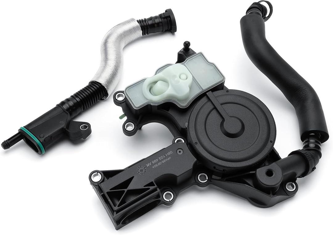 SHUNSEN PCV Valve Engine Crankcase Vent Valve Oil Separator with Breather Hose Kit For 2012-2018 Audi A4 A5 A6 Q5 Quattro Allroad 2.0T Replaces# 06H103495AE 06H103495J 06H103495AK