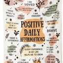 Positive Daily Affirmation Stress Relief Gifts, Blankets for Women, Motivational Inspirational Encouragement Self Care Gifts for Women, Cancer Care(50"x 60")