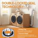 Magnetic Dryer Vent Coupling DV180 Airtight Seal Dryer Vent Connector Kit Magnetic Design Easy to Install Quick Connector Including a 3.3ft 4" Duct and two Clamps