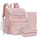 KABAQOO Diaper Bag Backpack with Detachable Changing Station, Large Capacity Baby Diaper Bags for Boys & Girls, Baby Registry Search Stuff & Shower Gifts, Newborn Essentials Must Haves, Heart Pattern