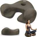 Meditation Cushion Memory Foam Floor Pillow for Cross Legged Sitting, Large