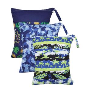 babygoal Hawaii Wet Dry Bags 3 Pack, Waterproof Travel Bags for Swimsuits, Beach, Pool, Gym,Food Storage and Wet Clothes,3LN41-B