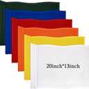 Nuenen 6 Pieces Large Golf Flags with Tube Inserted 20 x 13 Inch 420D Nylon Golf Pin Flags Waterproof Putting Green Pin for Backyard Practice Courses Country Club Garden (Multicolor)