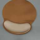 Wrist Rest Support Mouse Pad,Ergonomic Memory Foam Mouse Mat 9x10in Non-Slip Rubber Base Pain Relief Mousepad for Computer, Laptop(Chocolate Beige Foam)