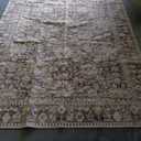 7'X9' Area Rugs Machine Washable Rugs for Living Room Bedroom Hallway, Non Slip Indoor Soft Accent Distressed Boho Vintage Print Lightweight Thin Low Pile Carpet (Coffee, 7'x9')