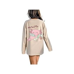 RoseSeek Girl's Bow Leopard Letter Graphic Tees Preppy Fall Long Sleeve T Shirt Aesthetic Cute Baggy Tops, Youth 12