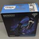 BENGOO G9000 Stereo Gaming Headset for PS4 PC Xbox One PS5 Controller, Noise Cancelling Over Ear Headphones with Mic, LED Light, 7.1 Surround Sound, Soft Memory Earmuffs for Nintendo Xbox Series X|S (Blue)