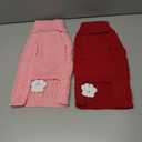 2 Pack Dog Sweaters for Small Dogs Winter Turtleneck Pullover Cable Knit Fleece Stretch Puppy Doggie Chihuahua Toy Poodle Yorkie Pomeranian Boy Girl Pet Clothes (S, Pink & Red)