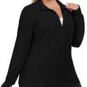 FOREYOND Womens Plus Size UPF 50+ Sun Protection Jacket Lightweight Zip Up Hoodie Cooling Long Sleeve Sun Shirts Workout (X-Large Plus, Black)