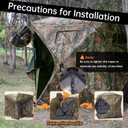 Hunting Blind - 2-3 Person & 3-4 Person 360/270 See Through Ground Blinds for Hunting Deer and Turkey, Pop Up Deer Blind with Single Door/Dual Doors, Portable Carry Bag and Quiet Fast, 2-3 person 360 with Diamond-shaped door