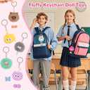 LiYiQ 30 Pcs Cute Plush Keychains Kawaii Keychain Bulk for Birthday Goodie Bags Pinata Toys Classroom Prizes Party Favors