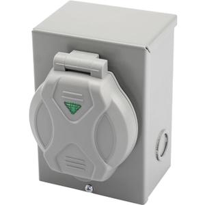 50A 125/250V Generator Power Inlet Box - 3-Prong, Pre-Drilled for Easy Installation, Durable Metal Construction