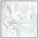 Off-White Magnolia II Framed Floral Fine 1 Piece Canvas Wall Art, 41" x 41", White Frame