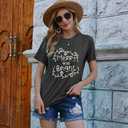 Merry and Bright Shirt Christmas Shirts for Women Xmas Lights Graphic Shirts Merry Christmas Holiday Tops (Large, Grey)