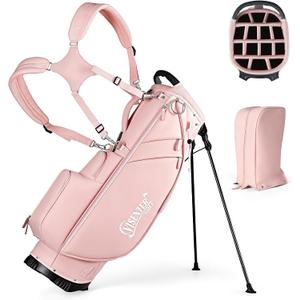 14-Way Golf Bags for Men, Golf Stand Bag, Adjustable Shoulder Straps, Rain Cover, Multiple Pockets