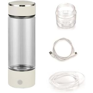 Remorui Oxidative Stress Reduction Water Cup Small Water Molecules Cup 450ml Transparent USB Rechargeable Hydrogen Water Cup Beige 3