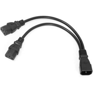 UPS Server C14 to 2 x C13 Y Splitter Adapter Extension Power Cable Cord (13.5 inch)