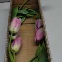 6PCS 23" Fake Tulip Flowers Artificial Violet Tulips Long Stem Faux Flower, Silk Flower Dcor for Floral Arrangement Home Farmhouse Wedding Decoration