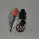 USCaster 1 Pack Gate Wheel 2inch Gate Caster for Wooden Gate 80lbs Capacity 360 Degree Rotation TPR Rubber Tire Spring-Loaded Gate Wheels with Screws & Screwdriver(Black)