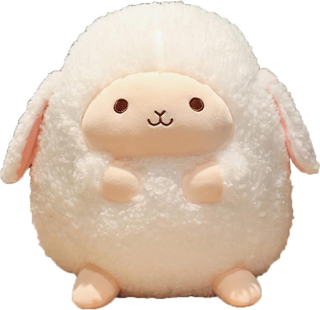 9 Inch Plush Sheep Stuffed Animal Sheep Hugging Pillow Cuddly Lamb Pillow Plushies Toy Lamb Huggable Anime Gifts for Kids and Lovers in Birthday, Valentines, Christmas, Thanksgiving Day