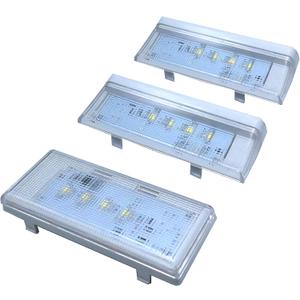 NEW 2 Pcs W10515057 & 1 Pc W10515058 LED Light SET With Tapered Lens and Bezel compatible for Whirlpool, Kenmore, Maytag, KitchenAid, Refrigerators, WPW10515057 AP6022533 PS11755866