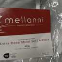 Mellanni Iconic 4-Piece, Ultra Soft Sheet Set (King, Pinstripe Gray)