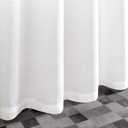 jinchan Privacy Semi Sheer White Curtains for Bedroom Casual Weave Window Curtains for Living Room Linen Drapes White Window Curtain 95 inch Long 2 Panels
