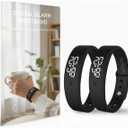 2PCS Vibrating Alarm Clock for Heavy Sleepers Kids Digital Watch with Timer Potty Training Deaf People Small Silent Wristband of Sleep Wrist Shock Alarmo Electric Metronome Band Vibrate Bed Shaker